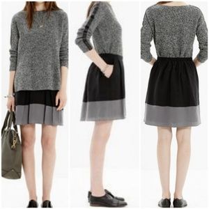 Madewell premiere skirt black grey size Large